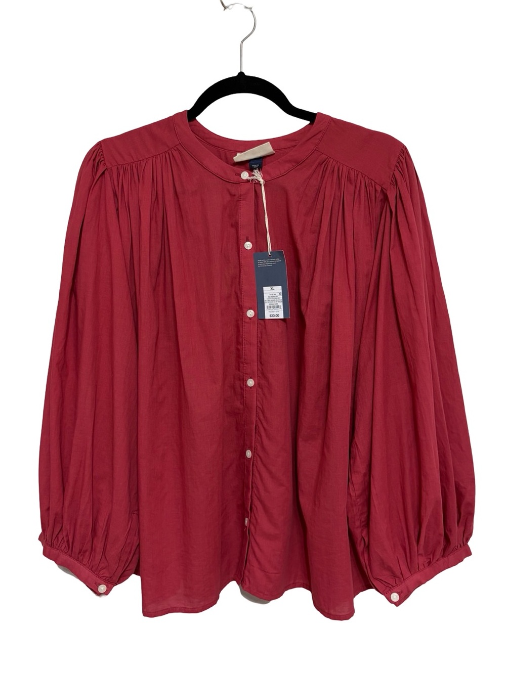 NEW Target Universal Thread 100% Cotton Flowy Peasant Blouse - Size XL
